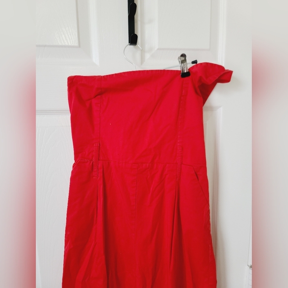Anthropologie Seen Worn Kept Red Wide Leg Jumpsuit 8 - Picture 3 of 10